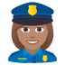 👮🏽‍♀️ woman police officer: medium skin tone display on JoyPixels